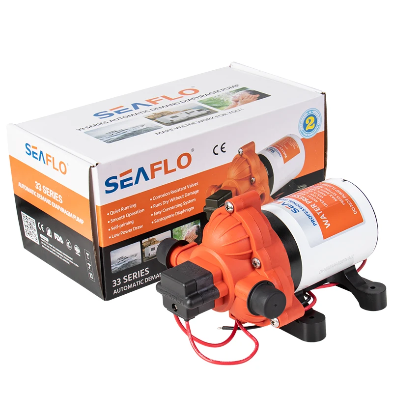 Seaflo-bomba de diafragma de agua marina automática, dispositivo eléctrico autocebante de alta presión, 3,0 gpm, 45 psi, 12V, adecuado para yac