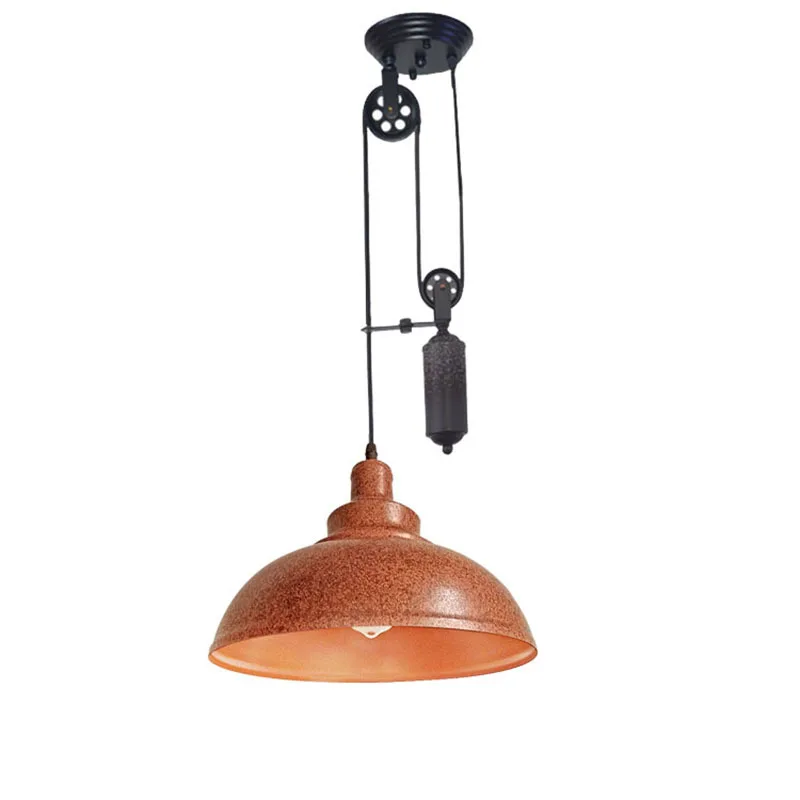 Nordic pastoral loft retro industrial wind lift chandelier, bed and breakfast restaurant bedroom bedside bar lamp