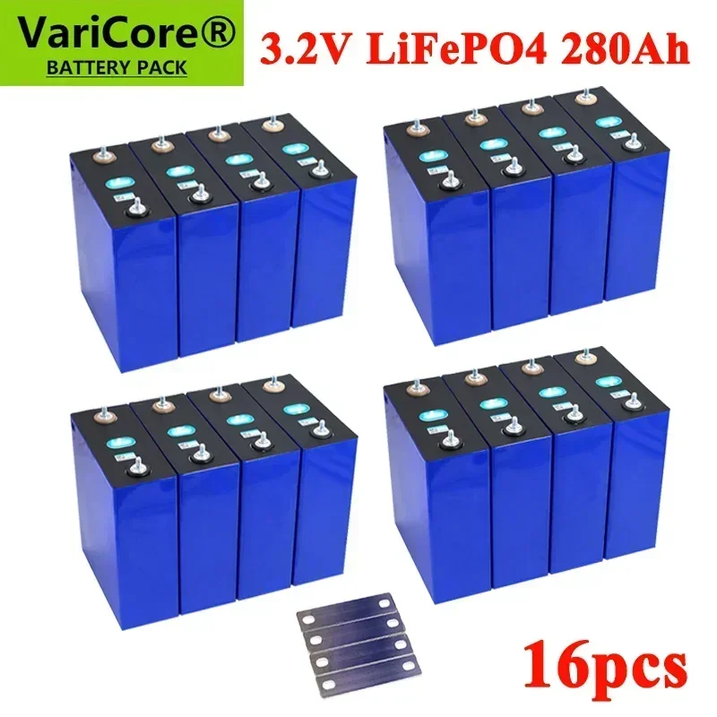 16pcs 3.2v 310Ah 280Ah 200Ah 105Ah 100ah Lifepo4 Rechargeable Battery Lithium Iron Phosphate Solar Cell 4S 12V 24V 36v Tax Free