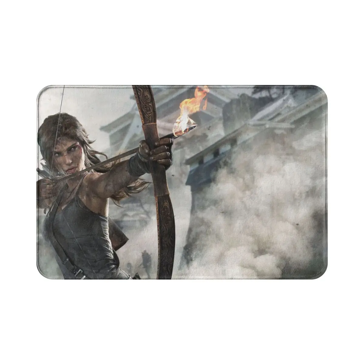 Tomb Raider Game Bathroom Non-Slip Carpet Lara Croft Bedroom Mat Welcome Doormat Home Decoration Rug