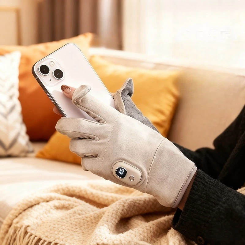 Electric Gloves, Winter Charging and Heating Hand Warmers, Men's and Women's Intelligent Winter Riding Warm Artifact