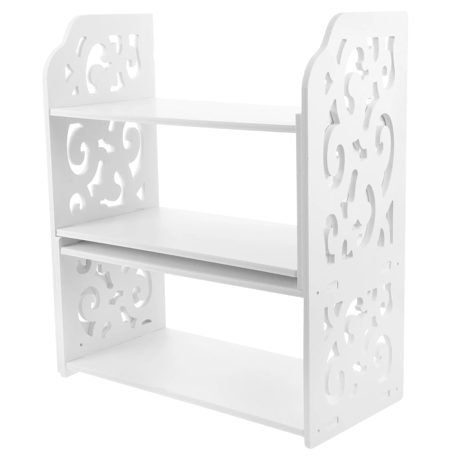 

Modern Desktop Bookshelf Wooden Desk Organizer for Office Study Room Bedroom Efficient Space Management Design