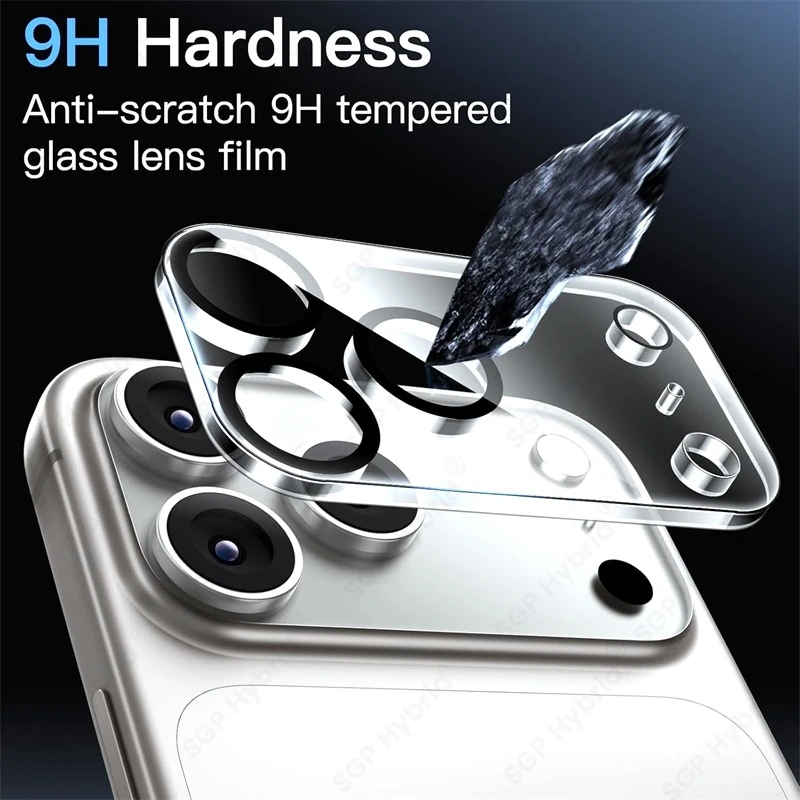 3-1Pcs 3D Curved Clear Crystal Tempered Glass Camera Lens Protector Case For iPhone17 iPhone 17 Pro ProMax 17Pro Max i Phone Air - náhled 3