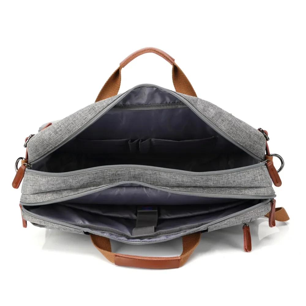 3-in-1 Convertible Laptop Backpack 15.6 17.3 Inch Waterproof Oxford Business Briefcase Shoulder Messenger Notebook Carry Bag