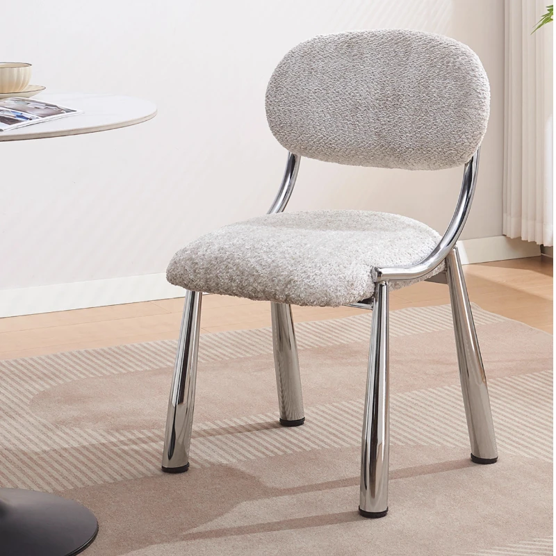 

Lounge Luxury Dining Chairs Lazy Vanity Metal Kids Designer Dining Chairs Accent Nail Sillas Para Comedor Postmodern Furniture