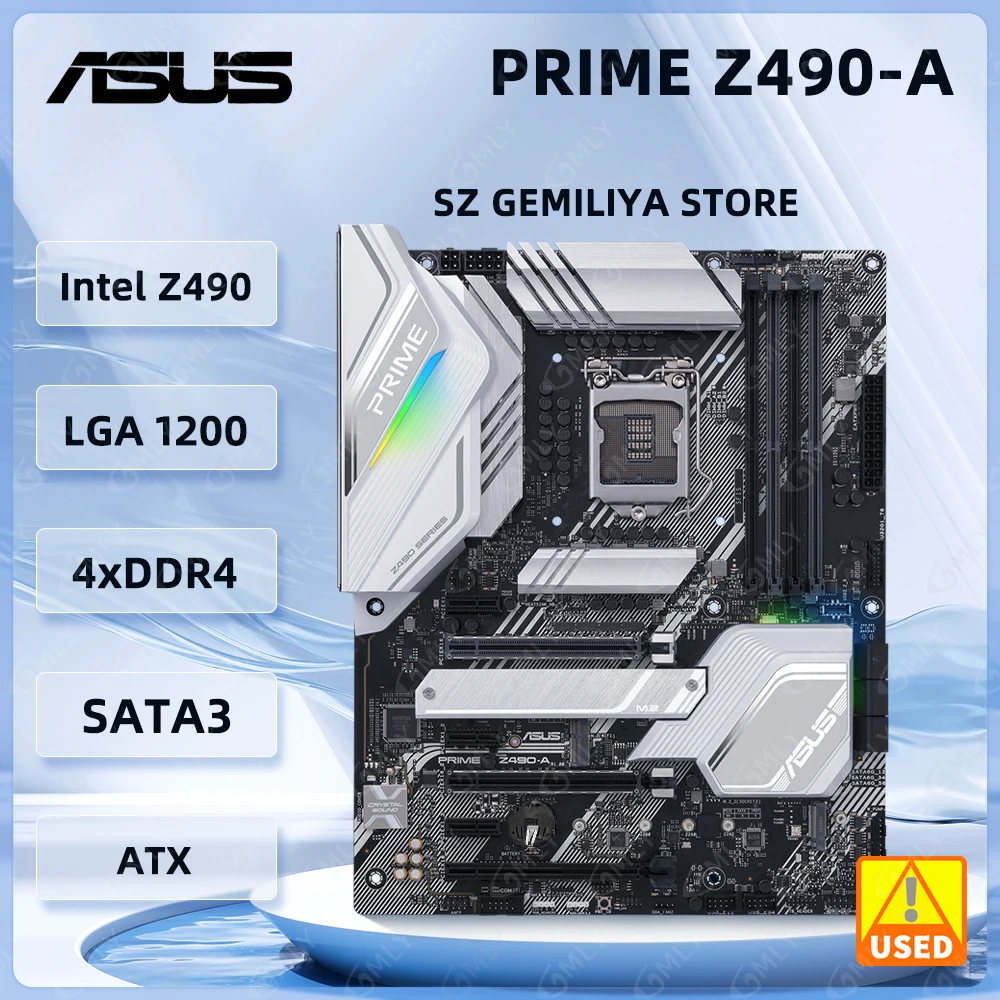 ASUS PRIME Z490-A Motherboard LGA 1200 Intel Z490 4×DDR4 128GB ATX M.2 support Core i3-10100F 11400 10700 11900 G6600 10850 cpu