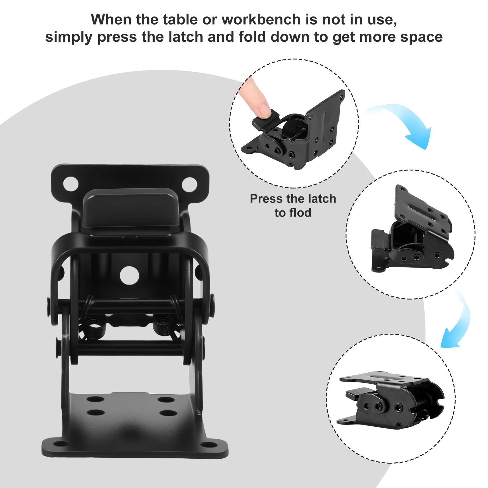 8/16PCS Self Locking Hinge 500 LB Load Easy Installation Bracket Heavy-Duty Foldable Extension Support Bracket For Furniture Leg