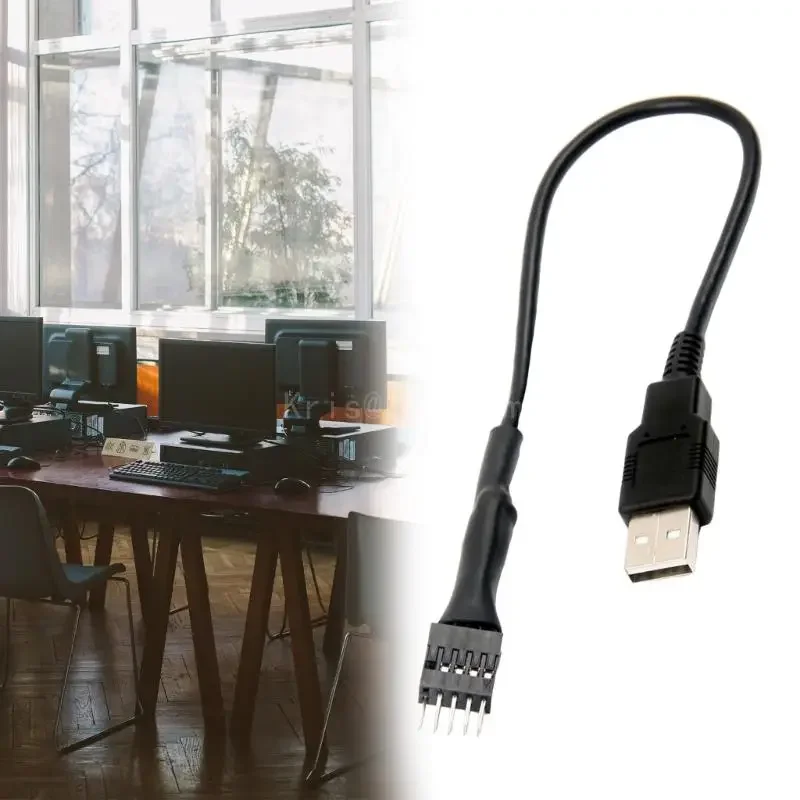 USB 9Pin Stecker auf USB Typ A Stecker Motherboards Adapter Konverter Kabel