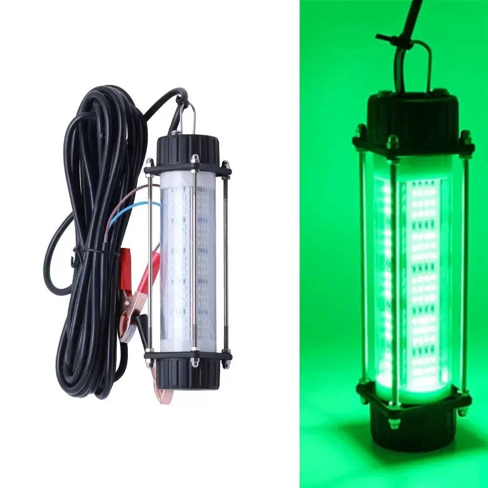 

120W LED Bait Fishing Light Waterproof High-Power Fish Underwater White Lure Light Night Fishing Finder with 7 M cable