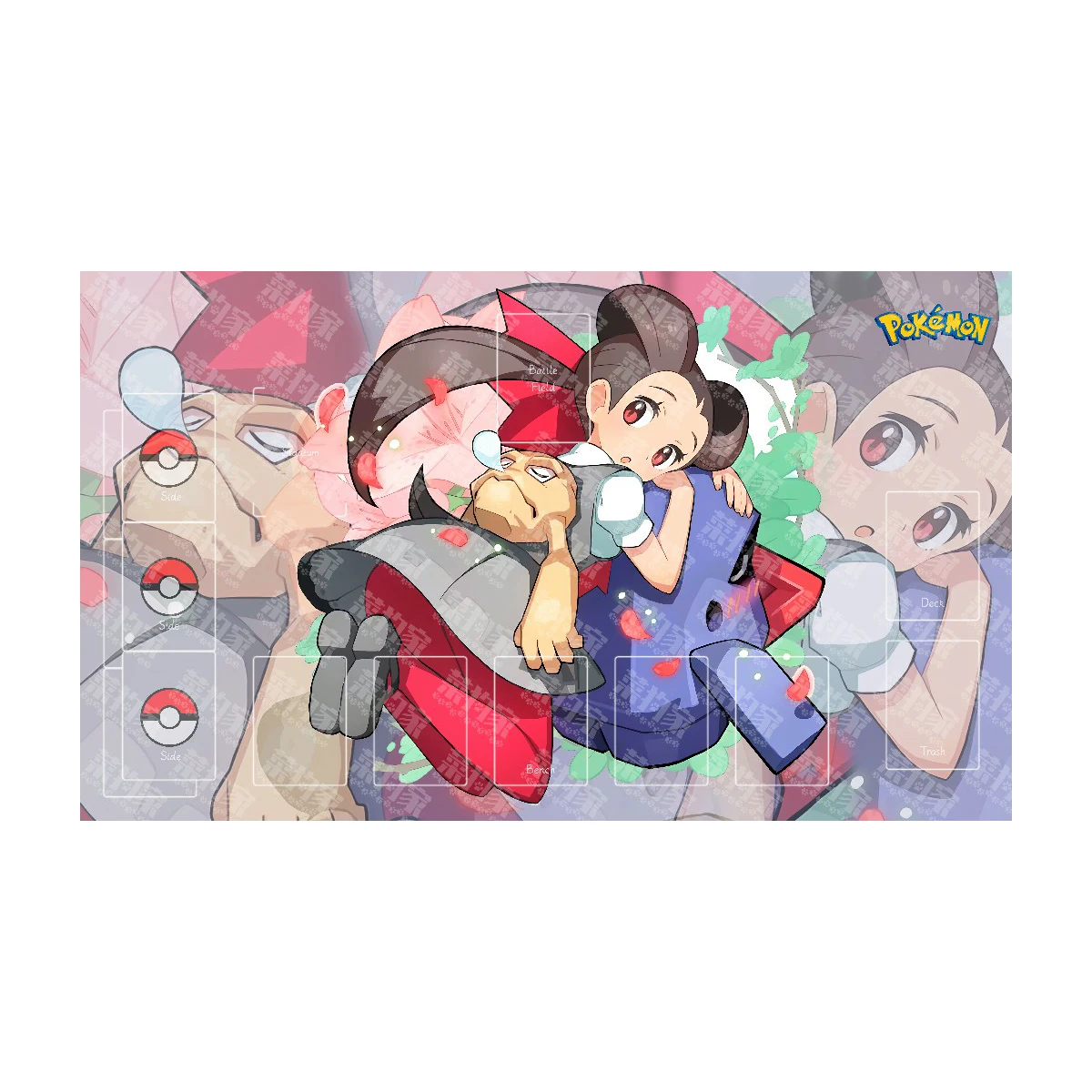 600X350X2 مللي متر لتقوم بها بنفسك Ptcg سينثيا روزا بطاقة معركة حصيرة Ptcg Winona لاعب واحد مجلس بطاقة الألعاب معركة بطاقة الوسادة أنيمي بطاقة دمى هدايا