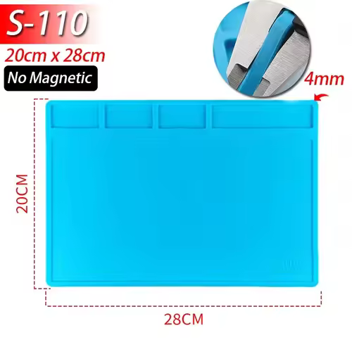 Soldering Station Mat Silicone Work Mat Heat Resistant 932°F Anti-Static Magnetic Mat for Electronic Phone Laptop Watch Repair - Image 9