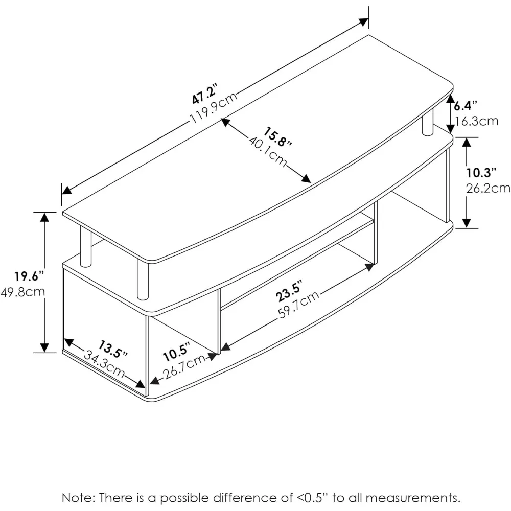 مركز ترفيه تلفزيوني كبير مقاس 55 بوصة مزود بلمسة نهائية من خشب الصنوبر الأسود #2
