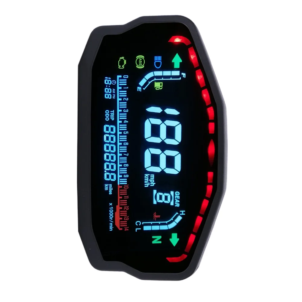 

Universal LED LCD backlit odometer Digital Motorcycle Meter LED LCD speedometer digital odometer