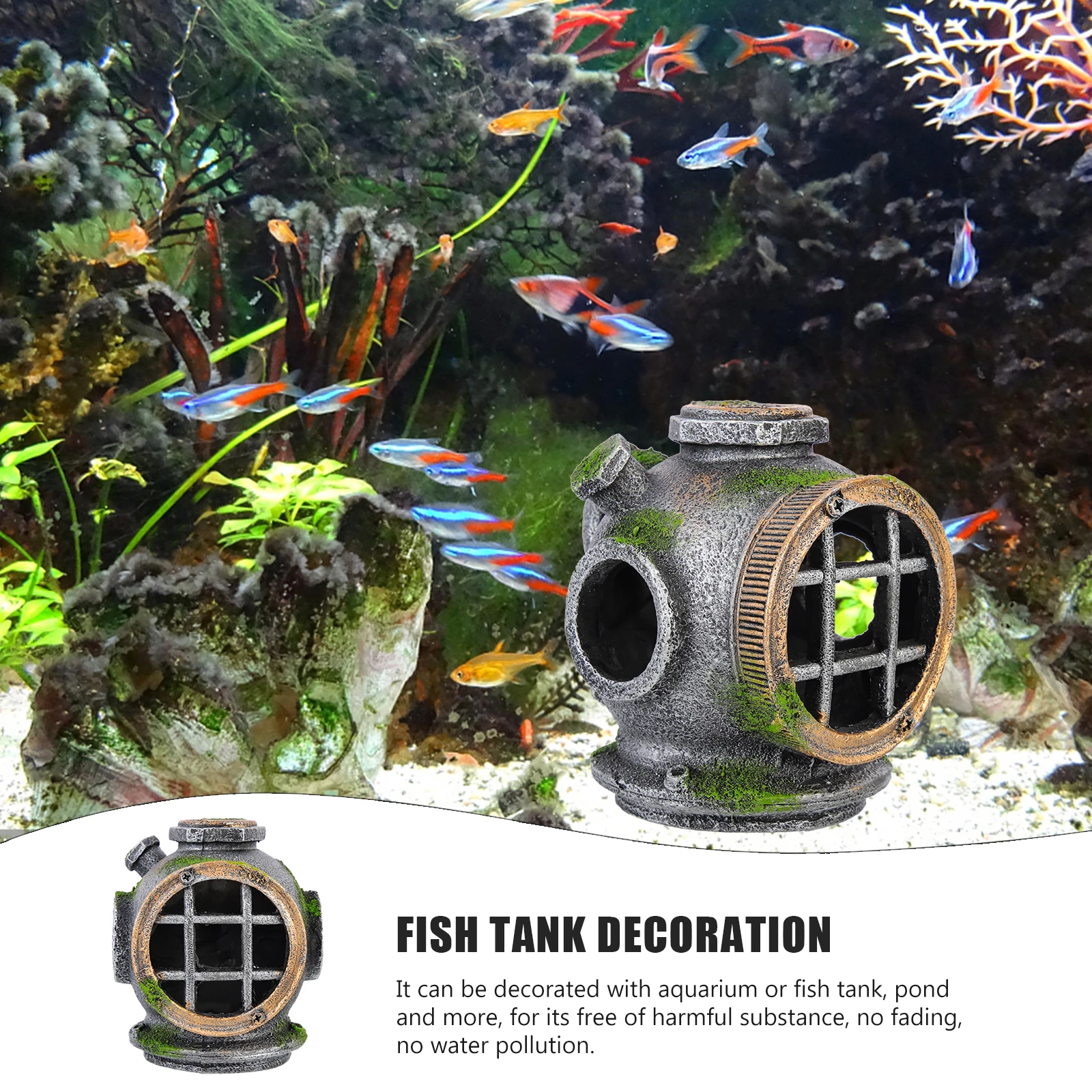 

Aquarium Decor Resin Fish Hideout Shrimp Underwater Landscape for Tank Pond Habitat Decoration Aquarium Decor