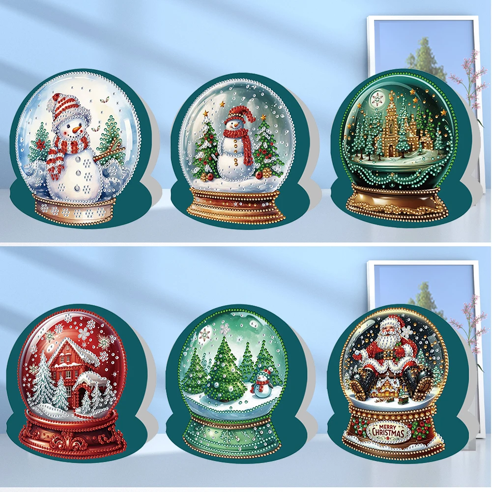 6/10/12PCS DIY Diamond Painting Greeting Card Set Xmas Pattern Diamond Art Greeting Cards Thank You Cards and Holiday Blessings