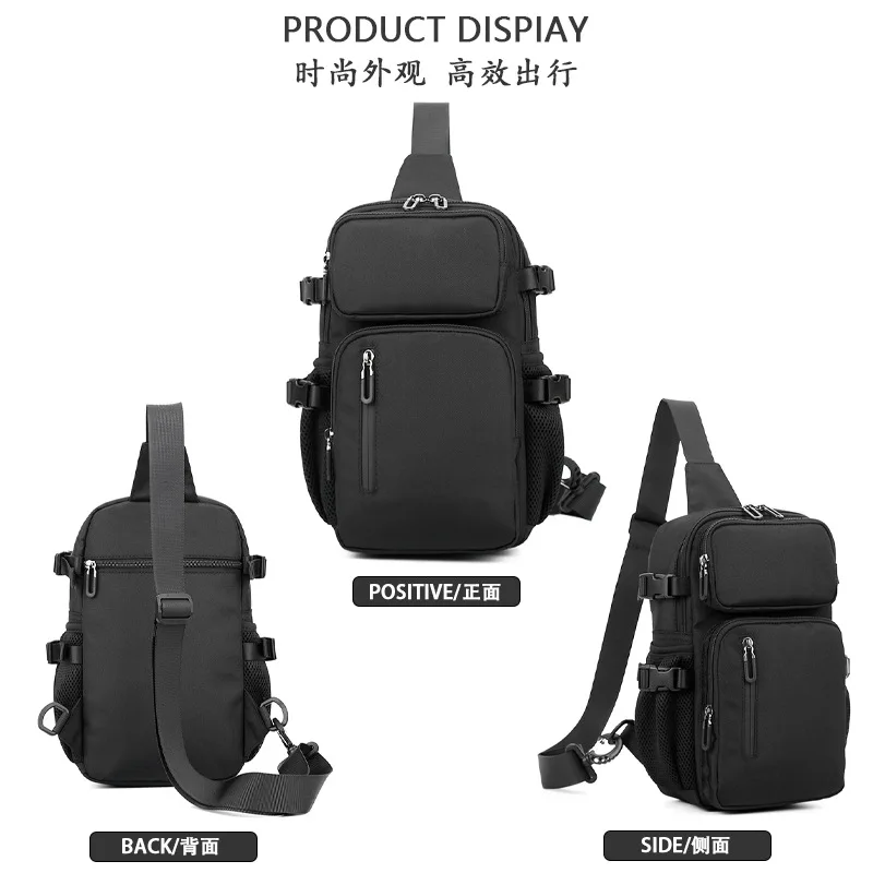 Young and Fashionable Chest Bag for Men, Lightweight Crossbody Shoulder Bag, Outdoor Cycling Backpack Phone Bag, Large Capacity