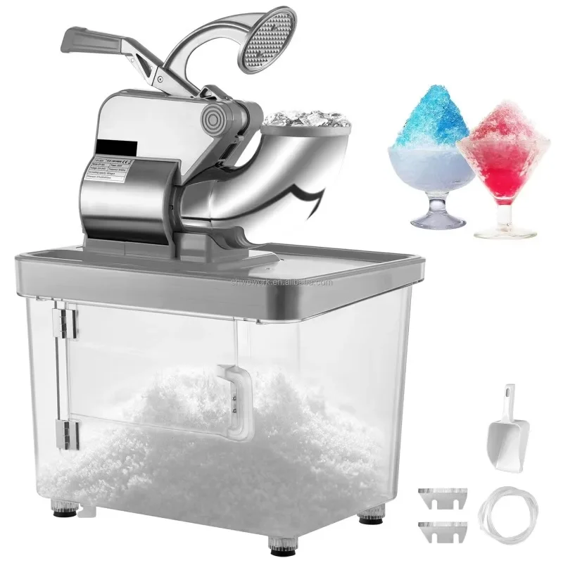 Electric Ice Shaver  with Dual Stainless Steel  Snow Cone Maker Machine