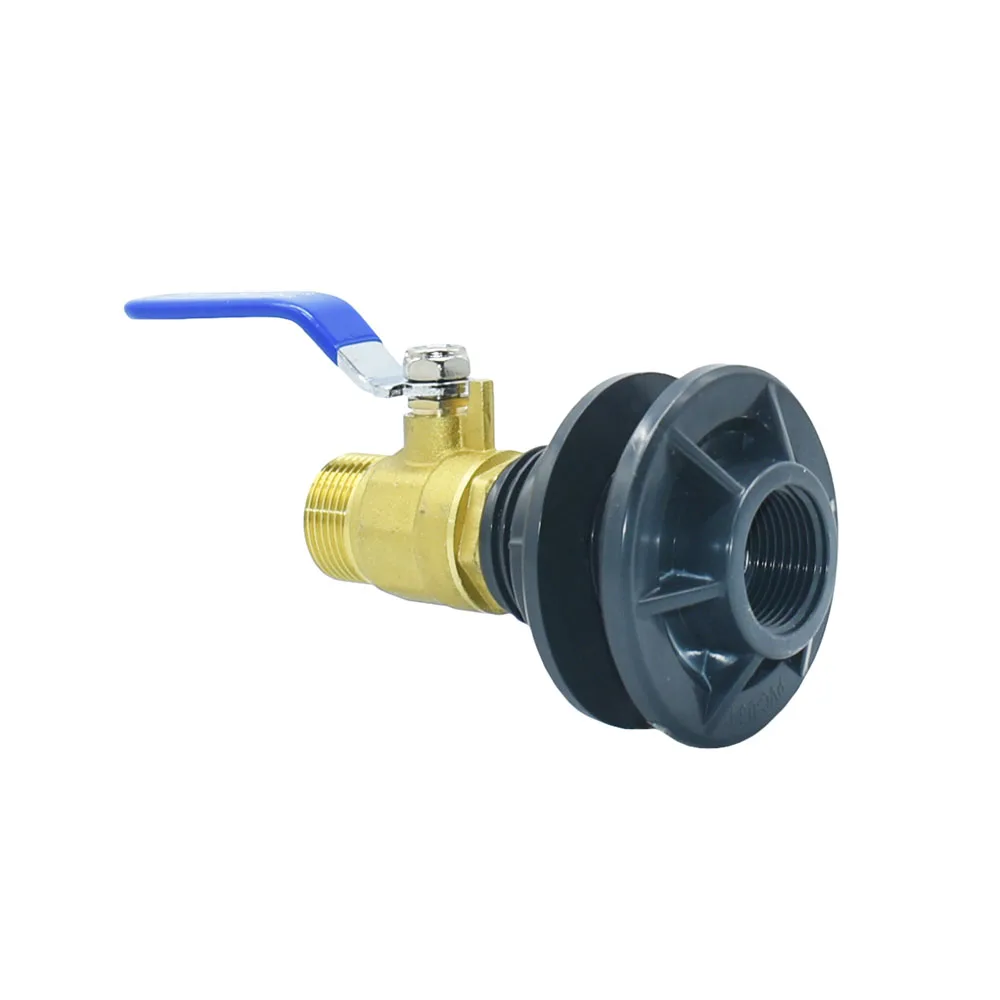 Water tank valve adapter 1/2 3/4 1 inch Thread Connector Brass Valve Tank Fitting Outdoor Rainwater Collection Buckets Coupler