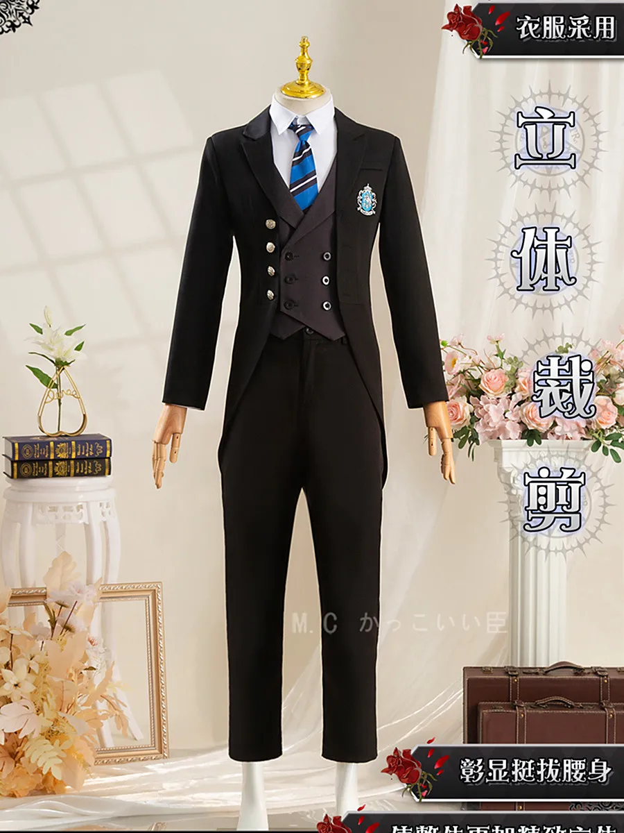 

Ciel Phantomhive Uniforms Fashion Suit Anime Black Butler Cosplay Costume Game Woman Men Party Role-play Clothing 2024 New