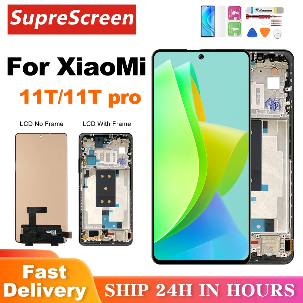 AMOLED For Xiaomi Mi 11T Pro LCD 2107113SG Display Touch Screen