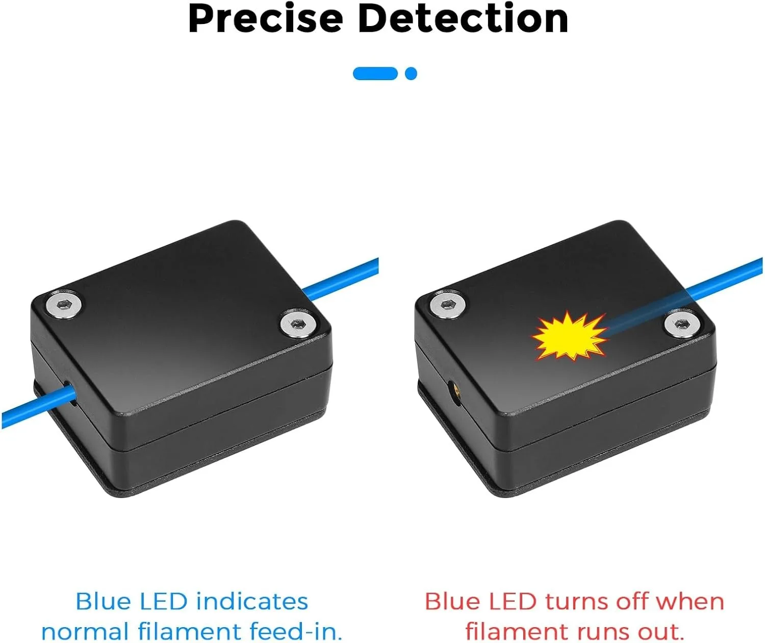 Creality Ender 3 V3 SE Sensor de execução de filamento, detector de módulo de detecção de ruptura de sensor de filamento inteligente para Ender 3 V3 SE/KE