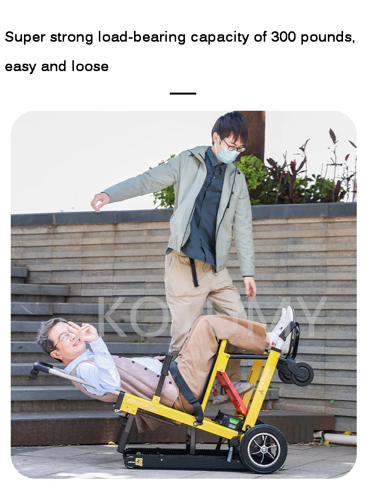 Electric Crawler Climbing Machine Climbing Artifact Automatic up and down  Stair Climbing Machine Trolley Foldable