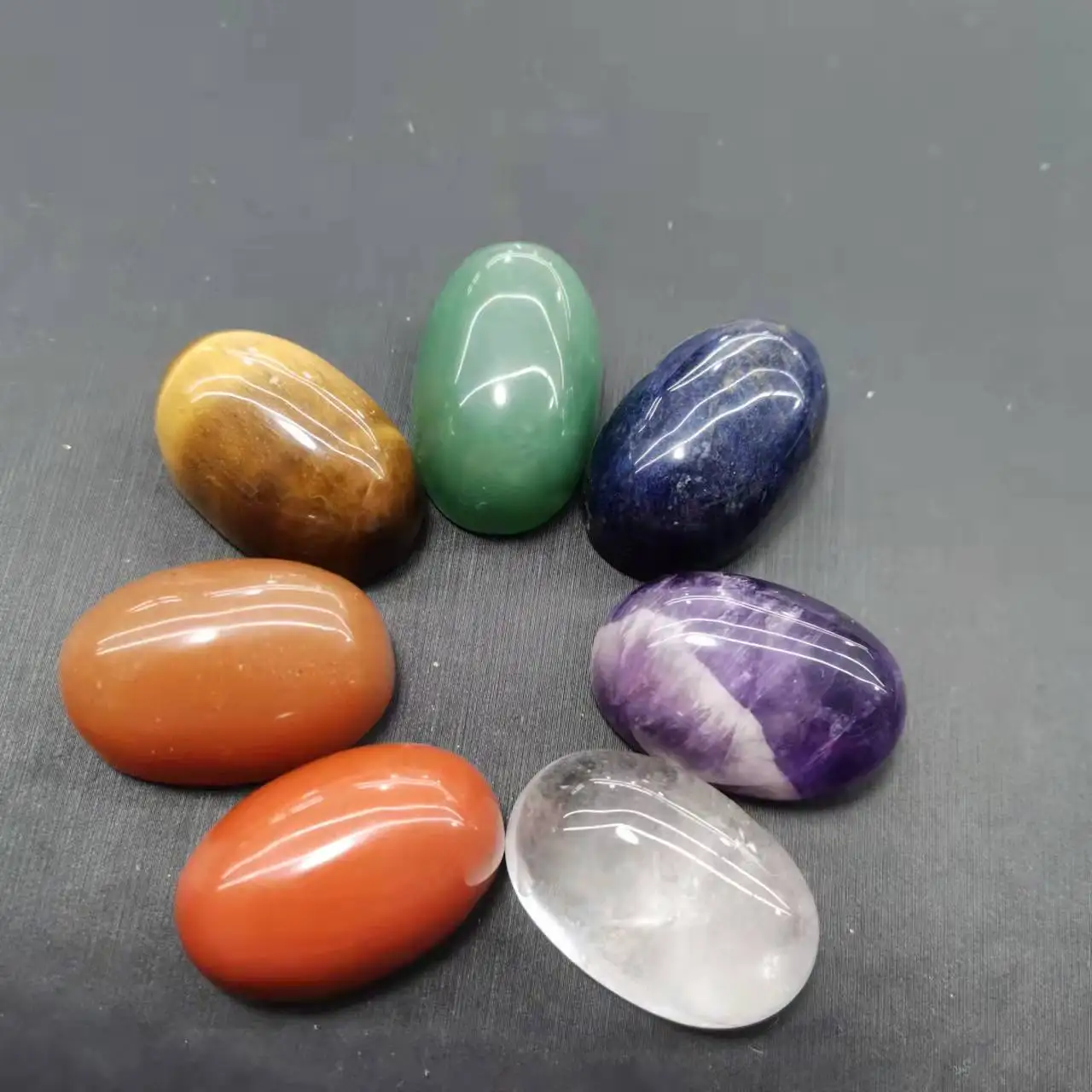 Natural crystal stone Seven Chakra Stones 7 Colors Set Yoga Reiki Healing Crystal Stones