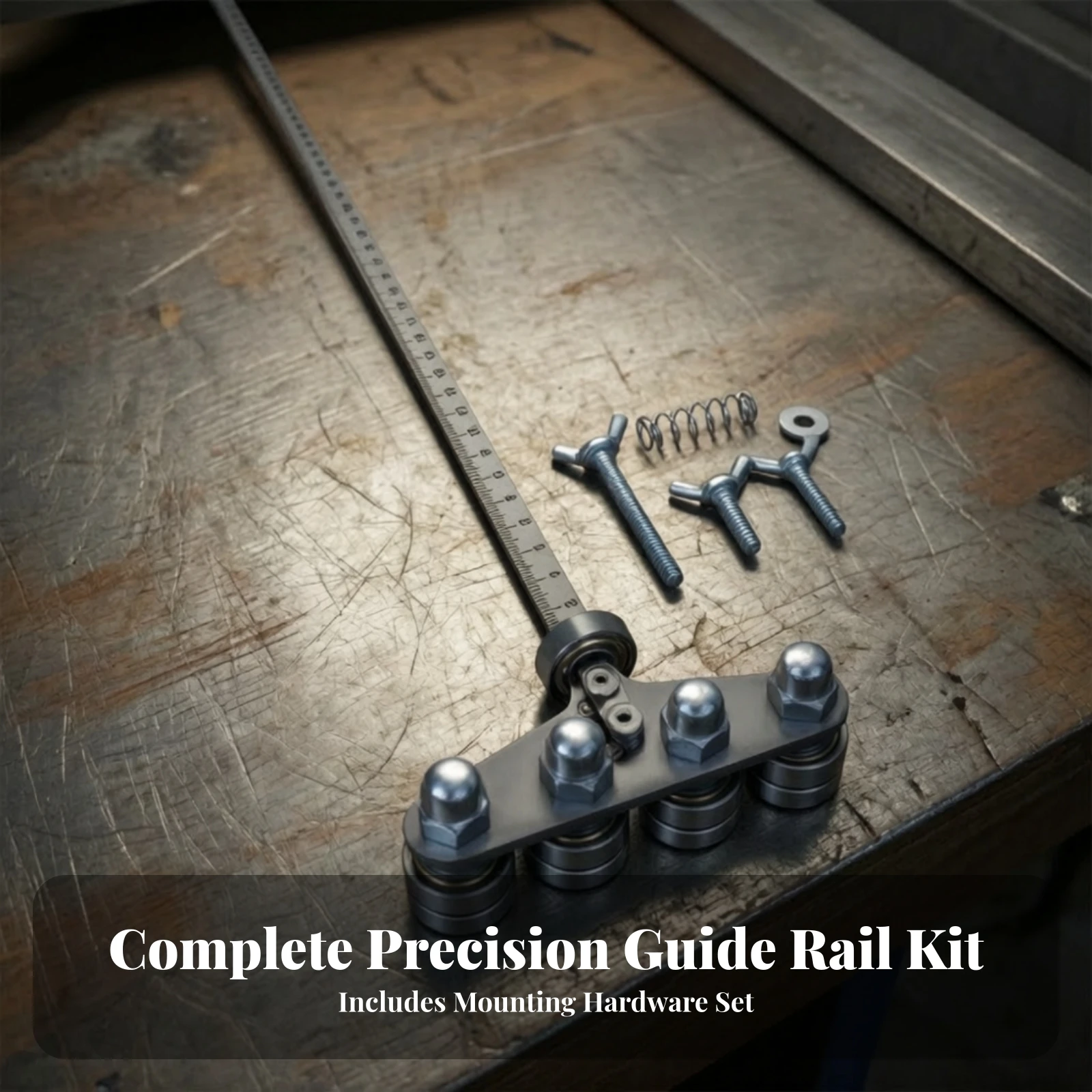Straight Cut Guide Rail Resistente a La Corrosión Guía Para Sierra Circular Con Rodillos for Woodworkers, Cabinetry