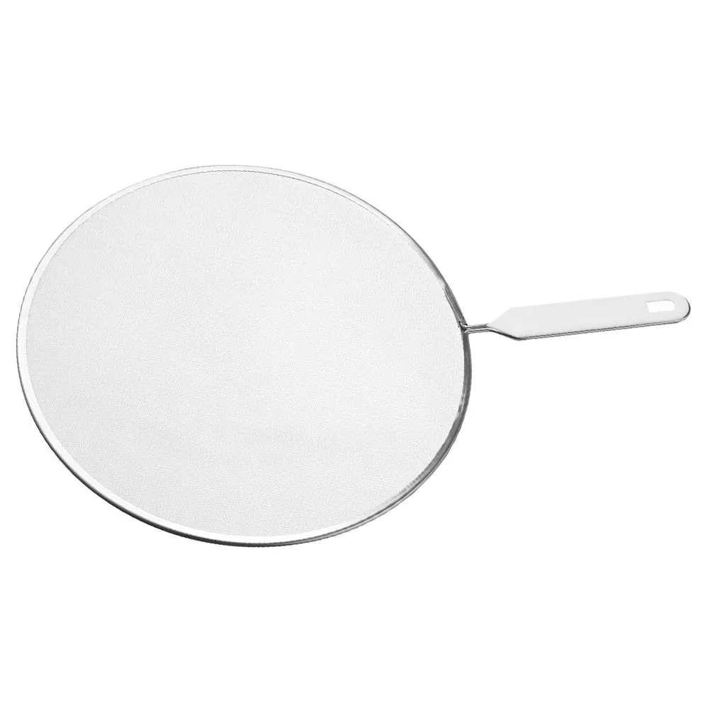 

Splatter Screen Fine Mesh Oil Splatter Guard Heat Insulation Silicone Handle Cooking Pan Lid Anti Oil Splashing Cover Rust Proof