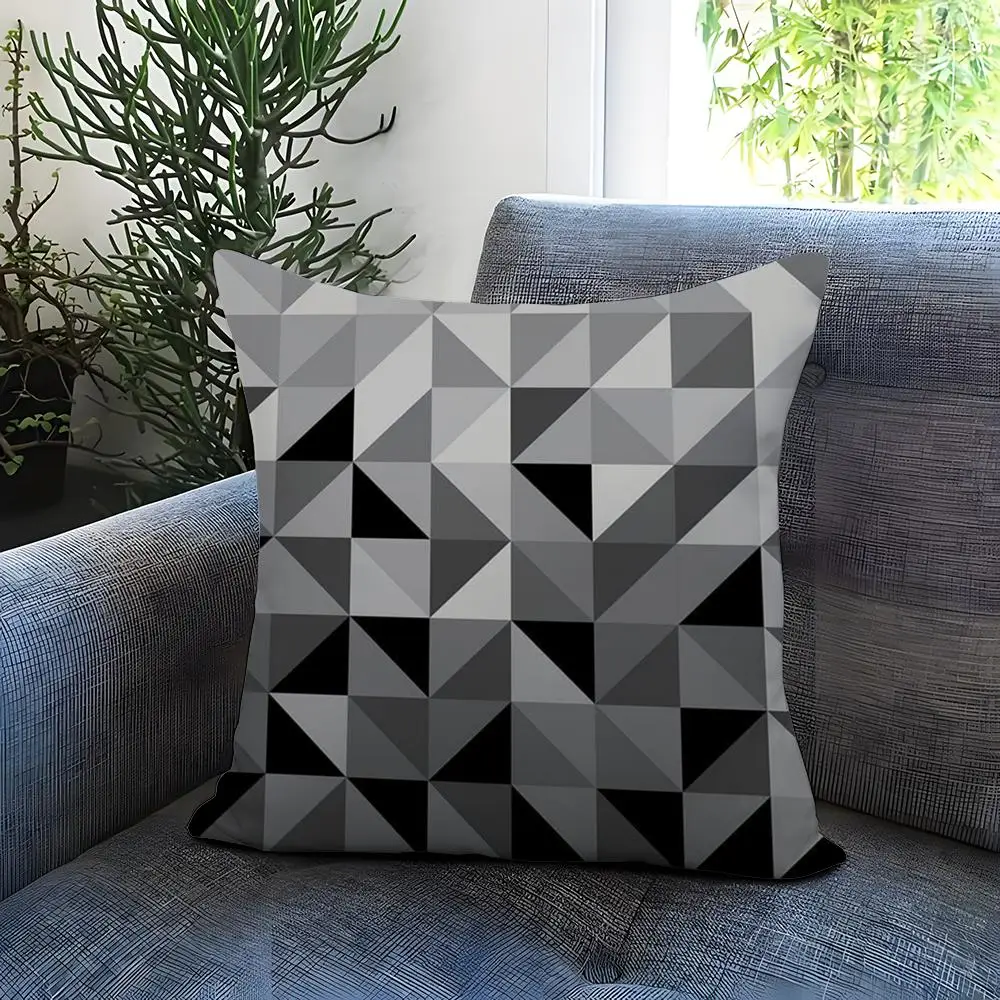 Triangle Array Cushion Cover Comfortable Reversible Pillow Cover Ideal for Car Sofa Bedroom & Beyond