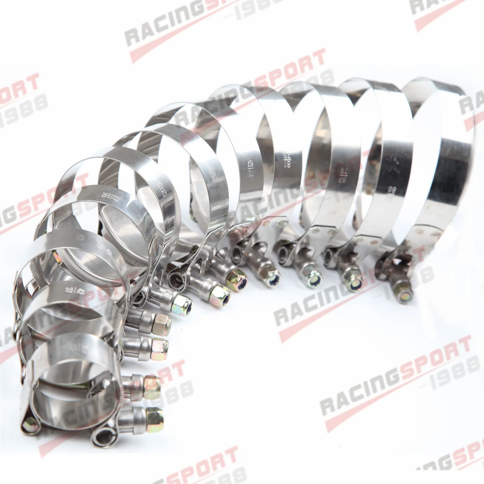 10 قطعة من الفولاذ المقاوم للصدأ يقوي مشبك خرطوم المشبك أنابيب المياه الهوائية الدائرية مشابك خرطوم الوقود من مشابك تثبيت أنابيب المياه #4