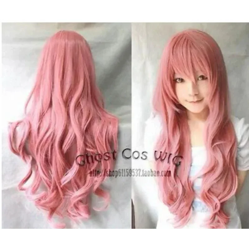 80CM Vocaloid Luka Ruka Magnet Long wavy pink color Cosplay Wig