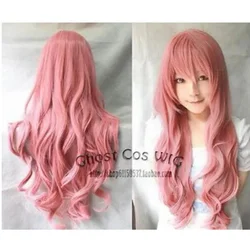 80CM Vocaloid Luka Ruka Magnet Long wavy pink color Cosplay Wig