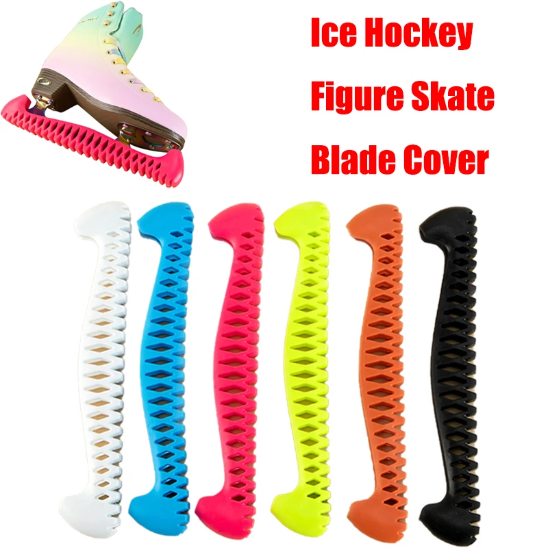 TPU Material Ice Hockey Figure Skate Blade Cover Adjustable Ice Skate Blade Guards Ice Knife Blade Guard Skate Protector 1 Pair