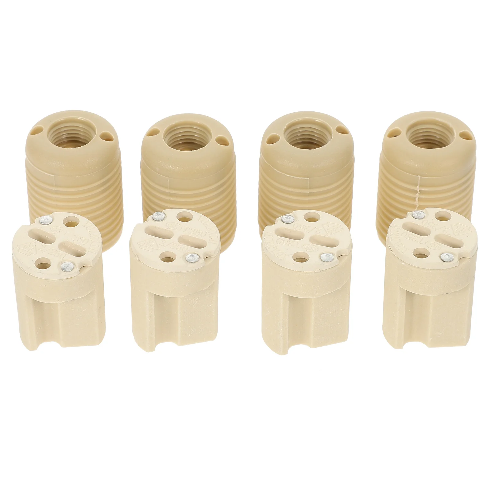 

4Pcs G9 Screw Lamp Socket Plastic Base Replacement Easy Install Lamp Holder for Hanging Light Fixture Repair Candelabra Socket