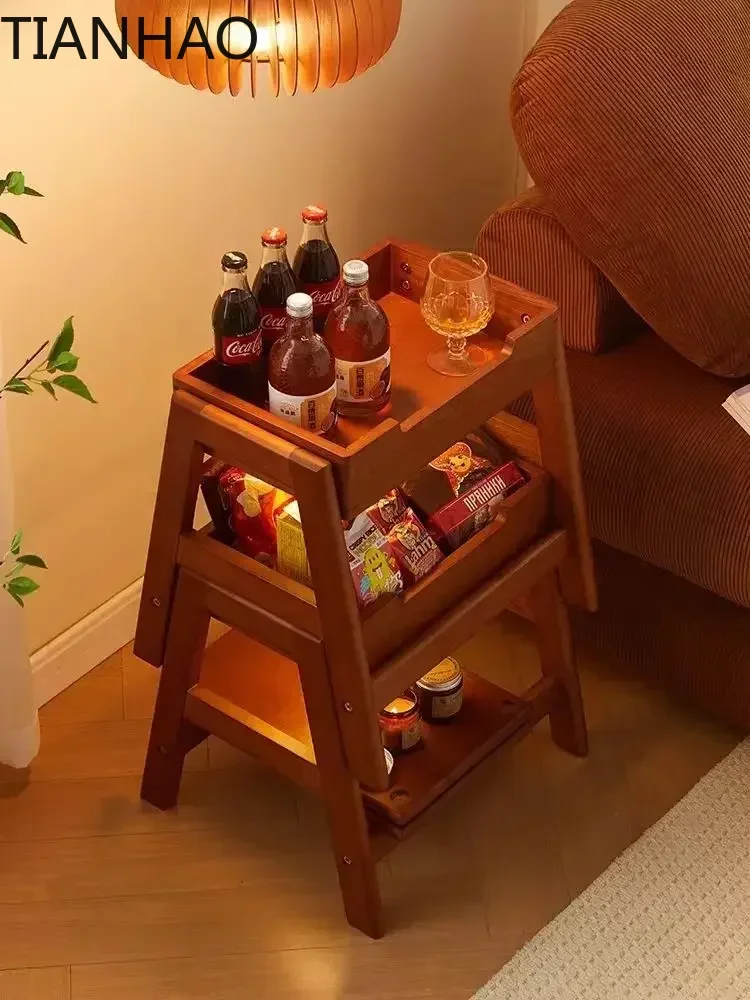 Wooden Stools Ottomans Storage Living Room Modern Stool with Storage Space Multifunctional Footrest Bedroom Furniture Decorative