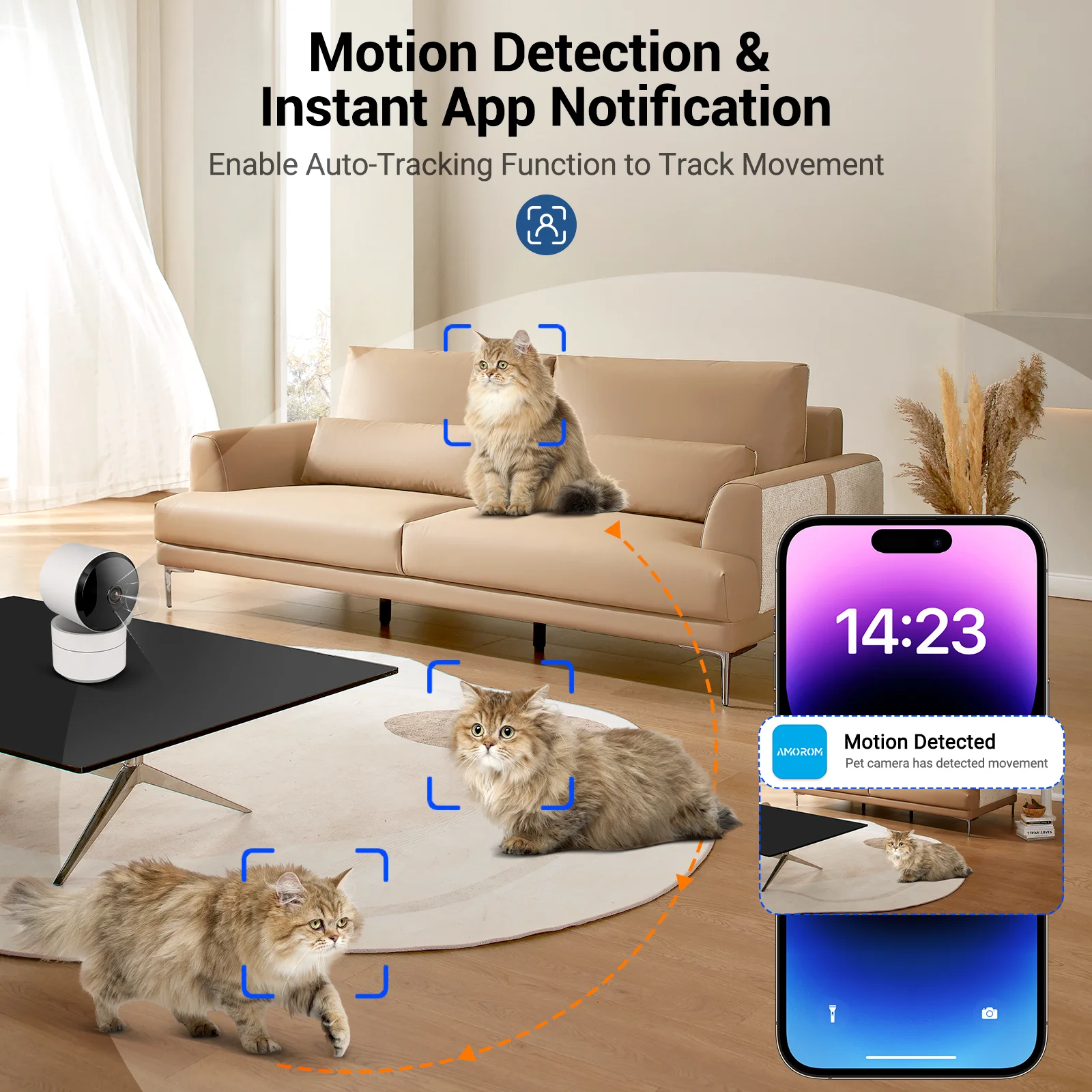 Imagem -02 - Câmera de Vigilância Indoor ip Pet Baby Monitor Visão Noturna ir ai Detectar P2p Wi-fi 360 Ptz 1080p Tuya Google Alexa