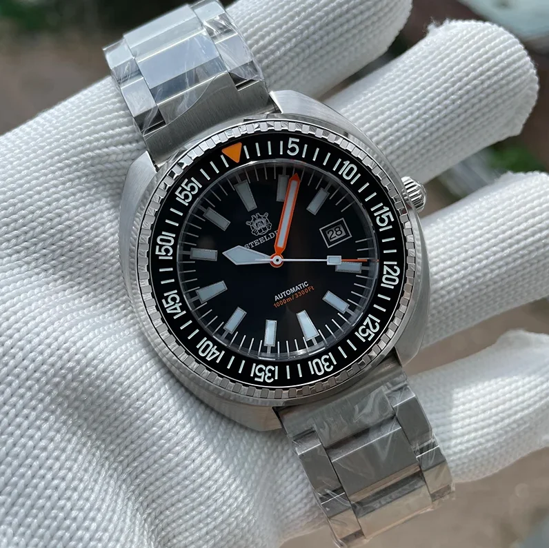 

Мужские автоматические часы STEELDIVE, 49 мм, механические наручные часы для дайвинга, водонепроницаемые, 100ATM, светящийся керамический безель, сапфировое стекло, NH35