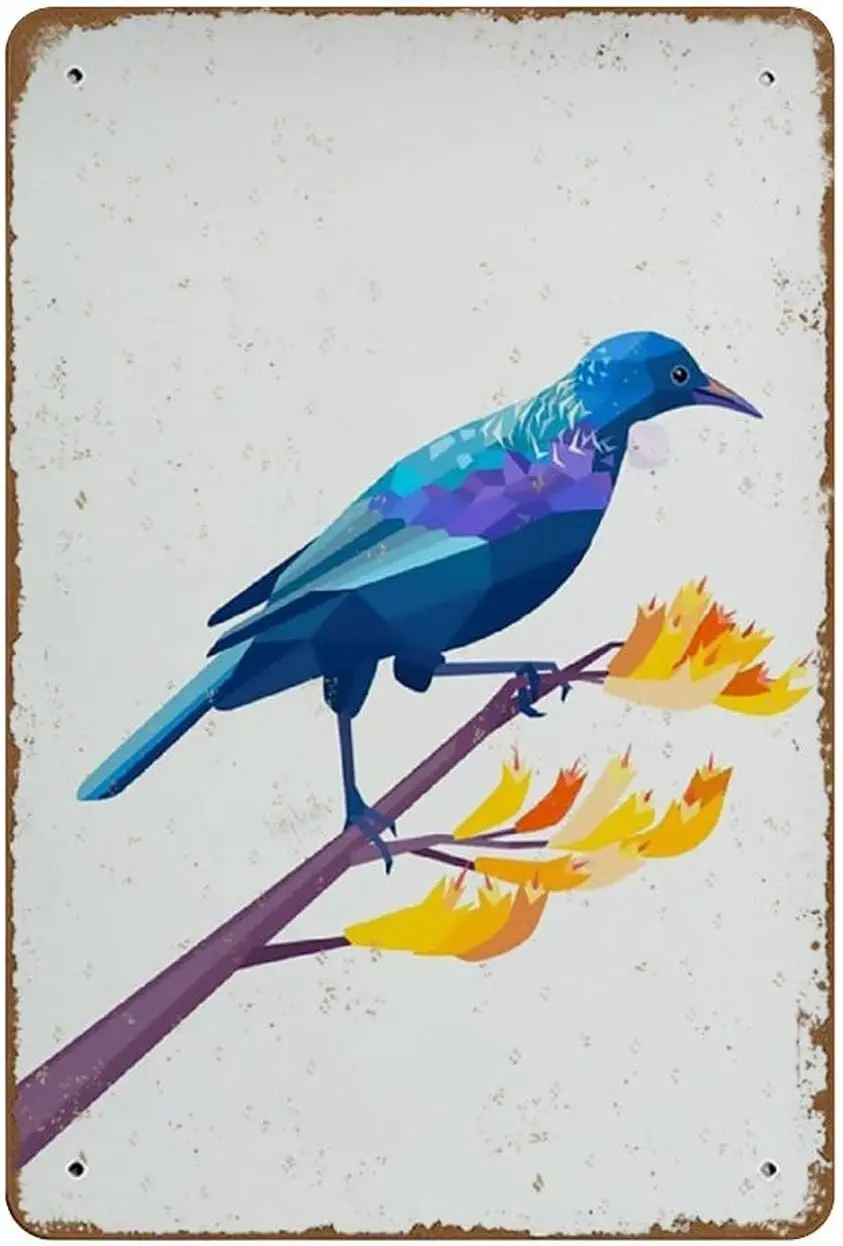 Tui Print New Zealand Bird Kiwiana Kiwi Art Kiwi Illustration Bellbird Art Tui Print Tinykiwi Native Nz Birds New Zealand G sign