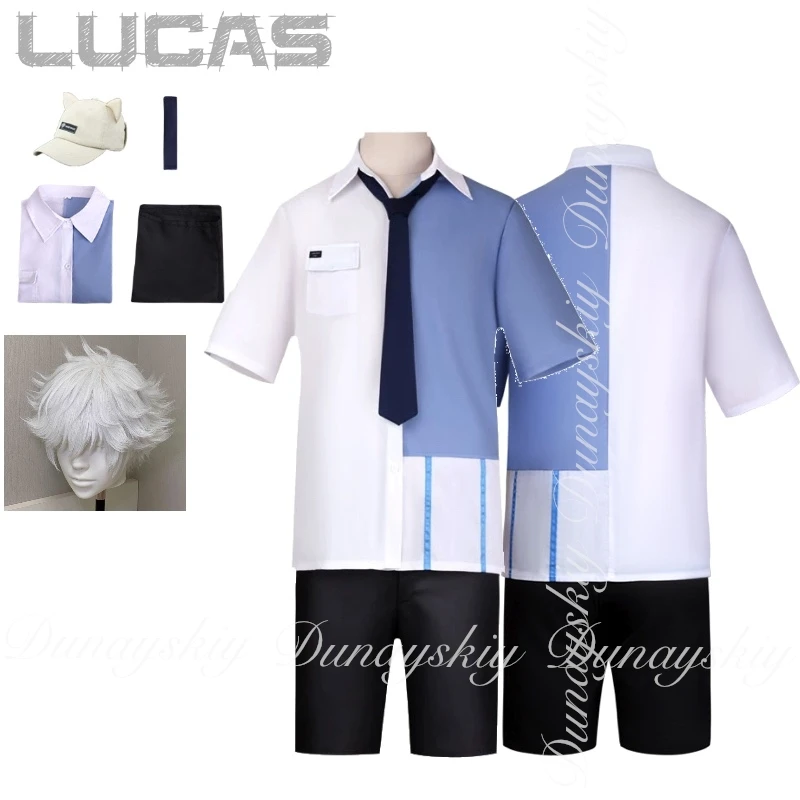 

Link Click Anime Lucas Cosplay With Casual Shirts And White Wig The Time Photo Studio Mysterious Partner Cosplay Costume All Set