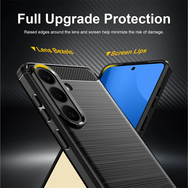 For Cover Samsung Galaxy S27 Case For Samsung S27 Ultra S27Pro Anti-knock Silicone Carbon Fiber Back Case For Samsung S27 Case