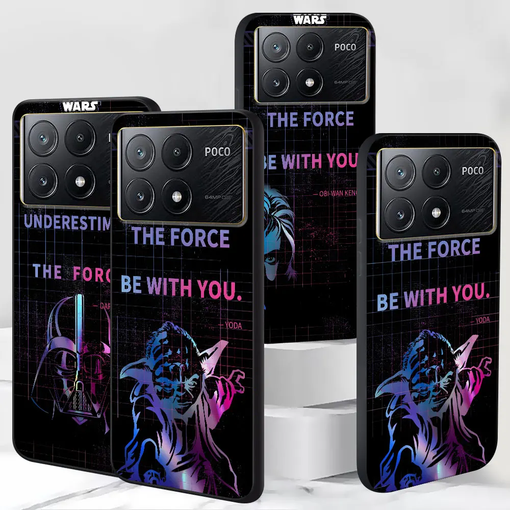 oda Darth Vader Obi-Wan Kenobi Case for Xiaomi Poco M3 X3 NFC X5 M5s M4 Pro 5G F3 Black Silicone Soft Phone Cover Coque