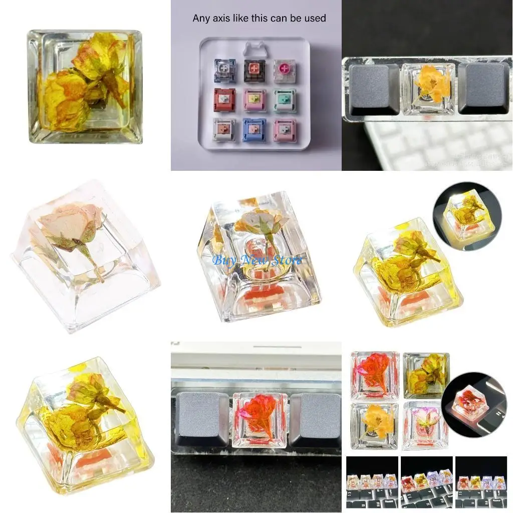 20CE تخصيص الراتنج Keycap OEM الملف الشخصي شخصية استبدال Keycap شفافة #1