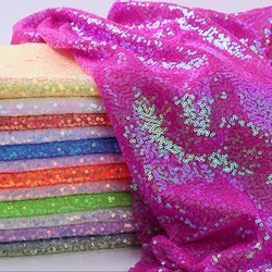 Club Party Dress Sequin Mesh Wedding Decoration Fabric Net with Laser Shiny DIY Material