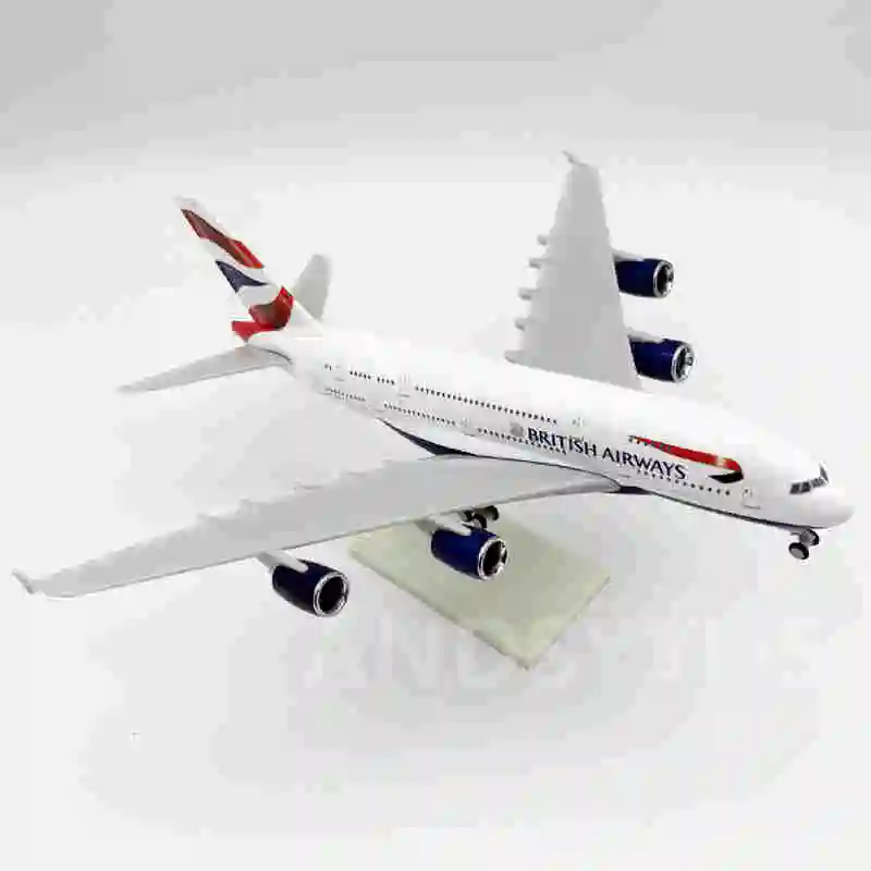 

Масштаб 1/240, британские Airways A380, литые под давлением модели самолетов из смолы, 30 см, дисплей самолета с шасси, авиационная коллекционная модель
