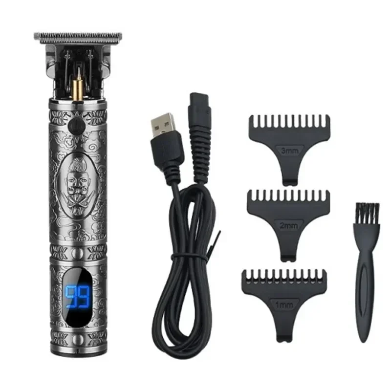 

Men's Hairdresser,Professional Hairdresser Zero-Clearance T-Blade Trimmer Rechargeable Edge Hairdresser Electric Beard Trimmer