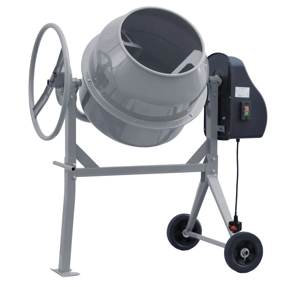 140L 132cm Drum Mixing Electric Concrete Cement Mixer All-steel Construction with Safety Lock