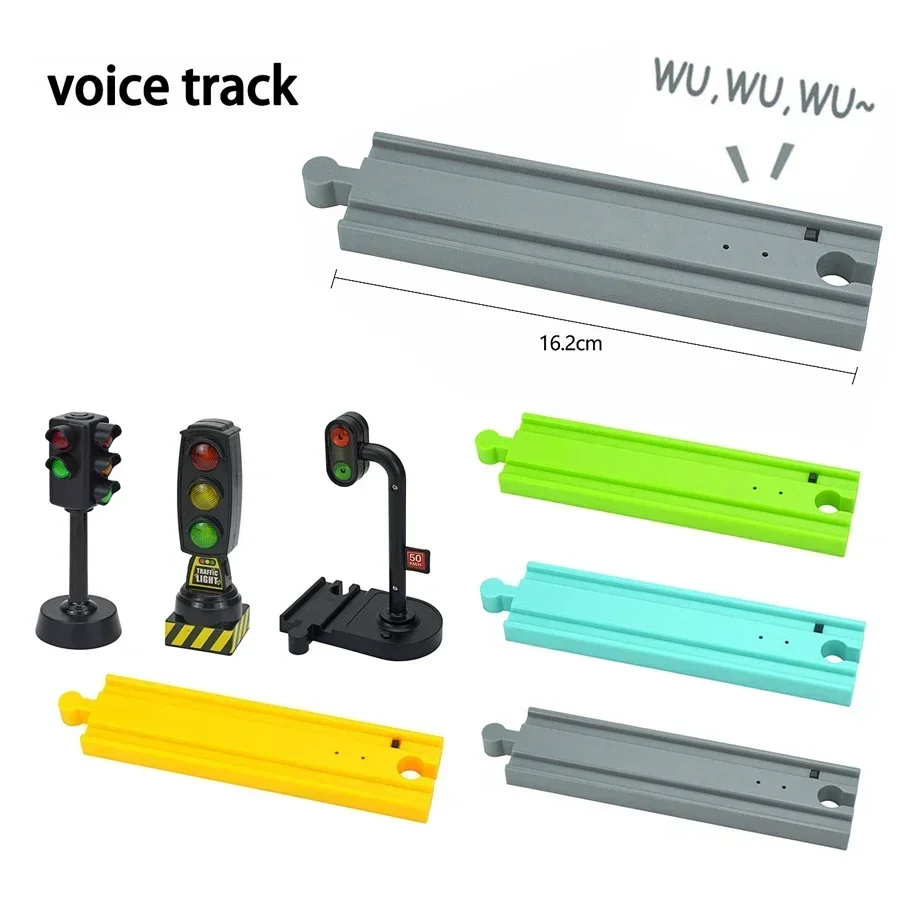 

Wooden Track Train Railway Set Accessories Traffic Light Scene Rail Transit Fit For Wood Magnetic Track Train Educational Toys