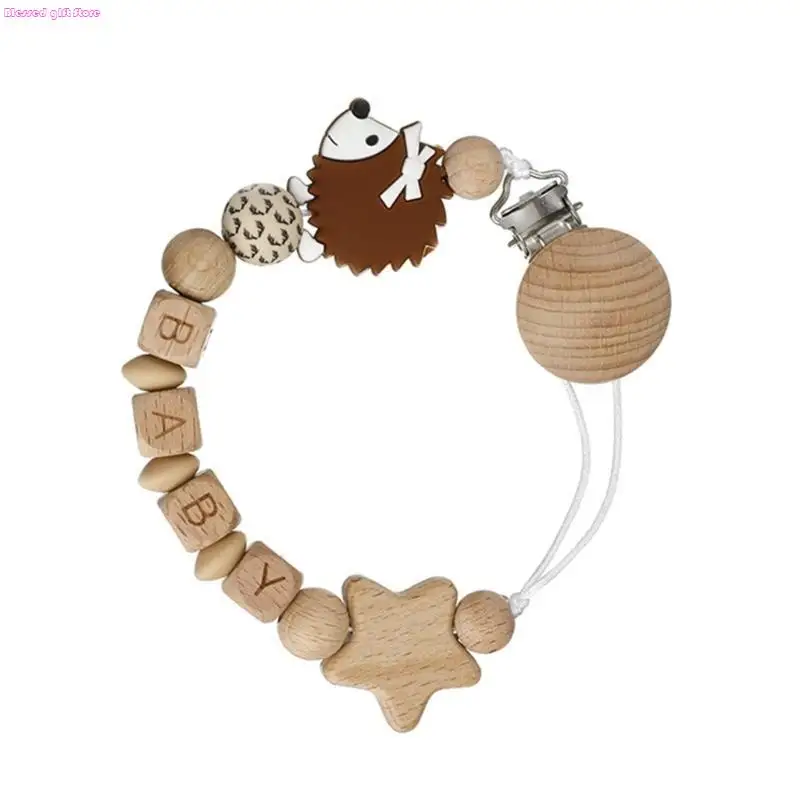 D0JC Multipurpose Pacifier Clip & Teething Toy Infant Pacifier Holder 29cm for Baby Aged 0 to 24 Month for Travel & Home Use