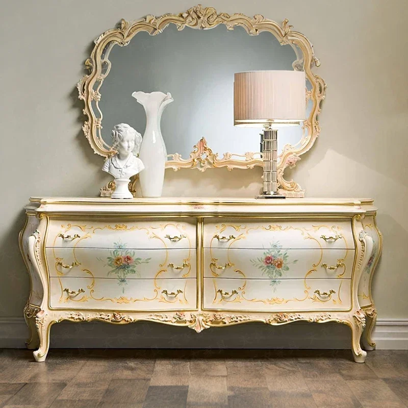 

Side ca***et solid wood paint retro ca***et vil******ing room furniture courtyard side ca***et